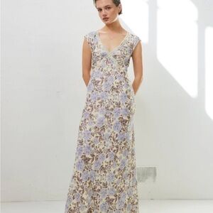 Vrg Grl Floral Bias Cut Maxi Dress